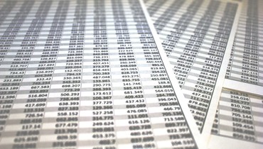 Picture of numbers representing raw data